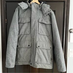 Men's Gray Hooded Jacket